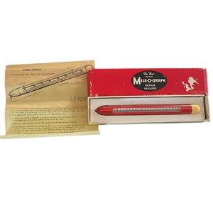 Vintage ‘MILE-O-GRAPH’ Map Mileage Measurer~w/Original Box~Travel Collectible
